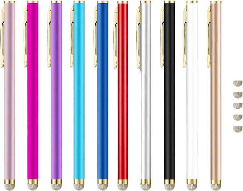 Purple Metal Stylus Pen with Interchangeable Conductive Fabric Tip for Touch Screens - Image 4